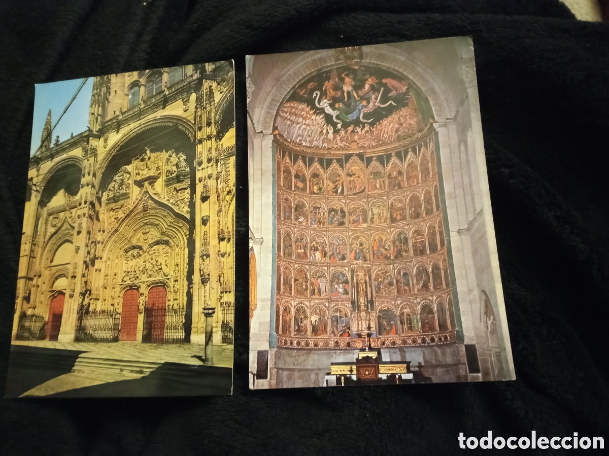 Postales: 2 antiguas postales fotogr&aacute;ficas de Salamanca, Catedral vieja y nueva