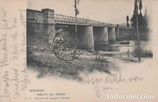Postales: BURGOS MIRANDA DE EBRO PUENTE DEL INGLES DORSO SIN DIVIDIR