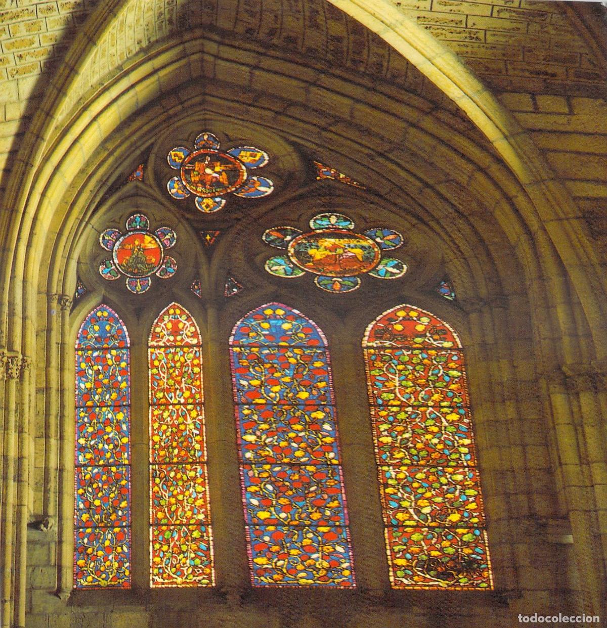 Postales: Postal Catedral de Le&oacute;n Vidrieras G&oacute;ticas