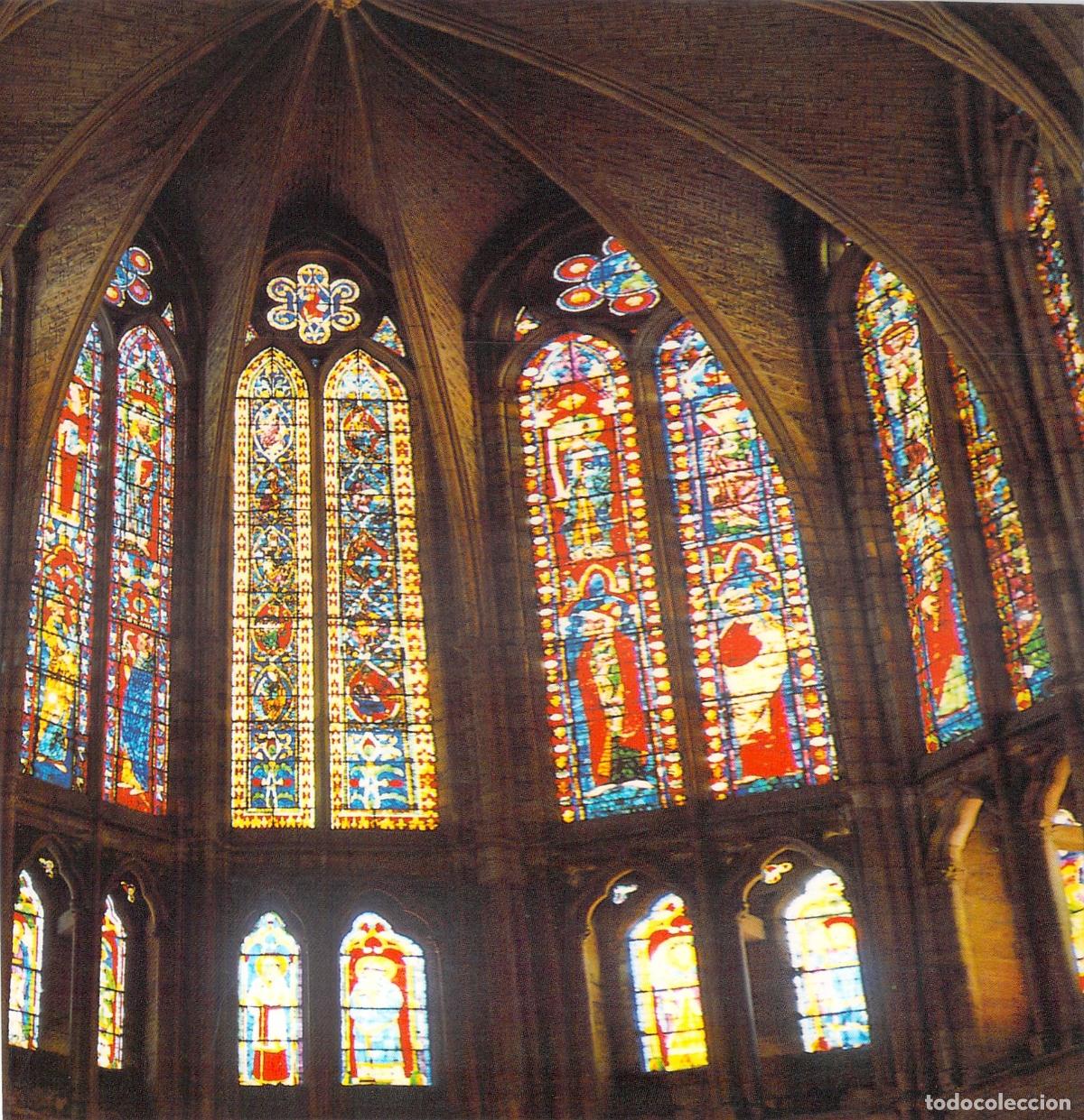 Postales: Postal de las Vidrieras de la Catedral de Le&oacute;n