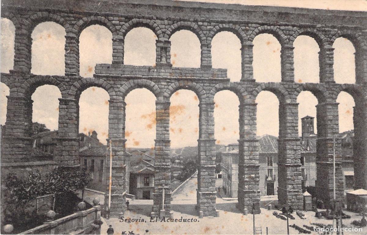 Postales: Postal de Segovia, El Acueducto Romano, Fototipia Hauser y Menet