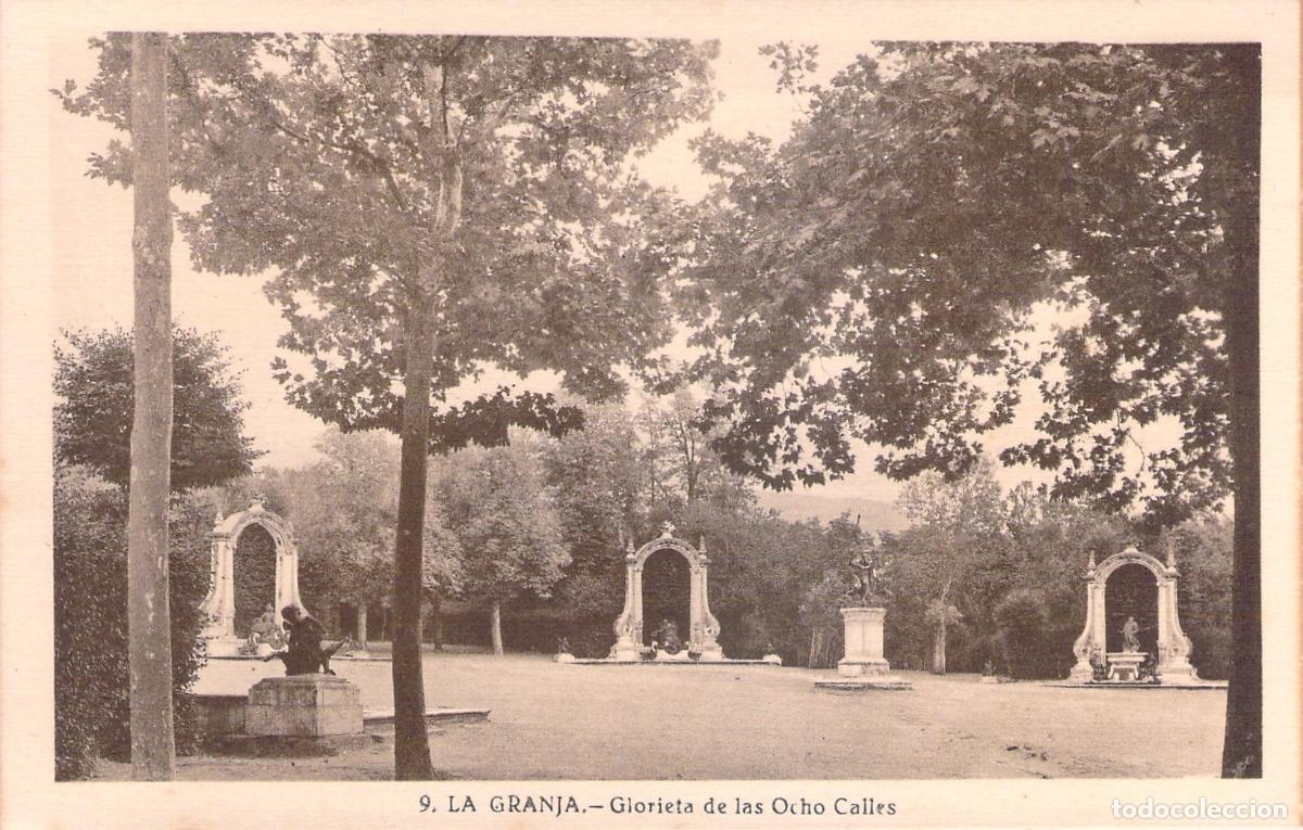 Postales: Postal de la Glorieta de las Ocho Calles en La Granja, Segovia