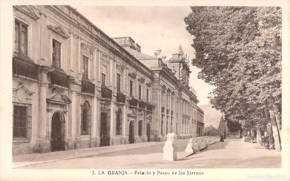 Postales: Postal Palacio y Paseo de las Sirenas en La Granja, Segovia