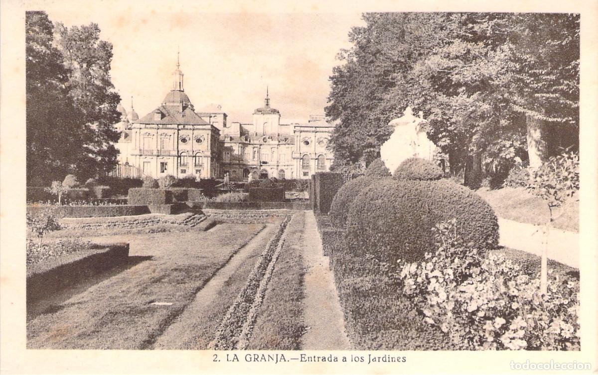 Postales: Postal de la Entrada a los Jardines de La Granja, Segovia