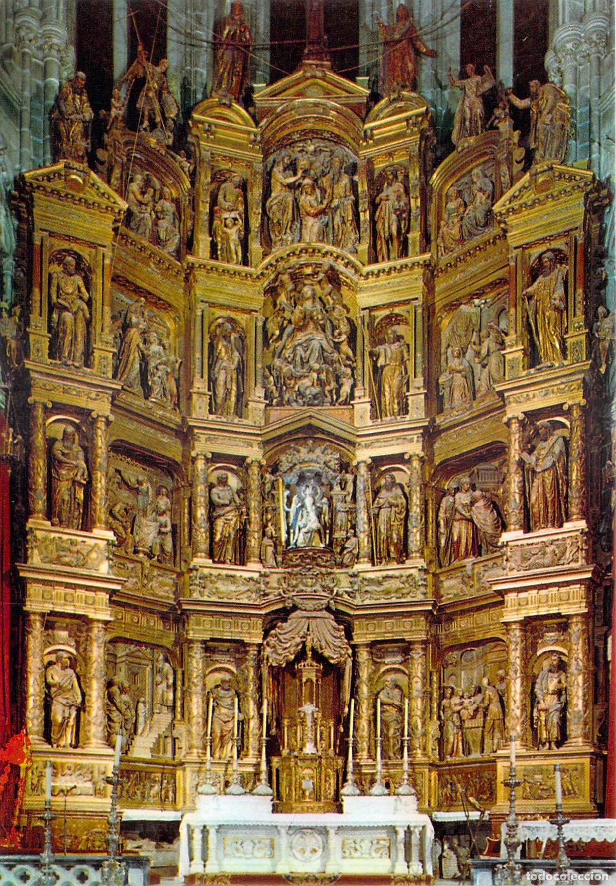 Postales: Postal Catedral de Burgos - Retablo del Altar Mayor