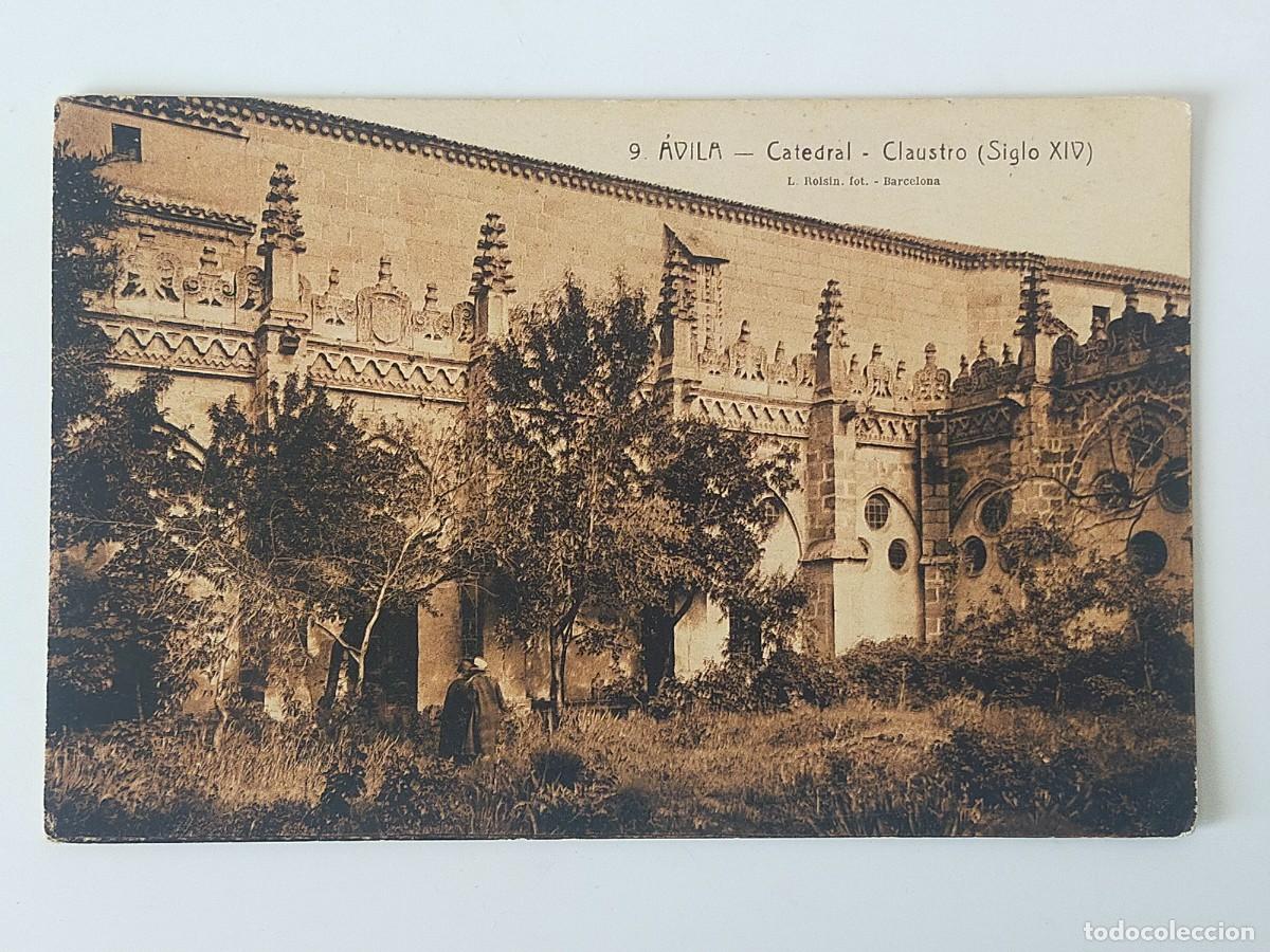 Postales: Tarjeta Postal AVILA: Catedral, Claustro (Siglo XIV) - Fot L. Roisin - Escrita.