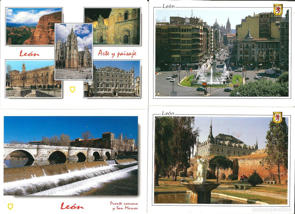 Postales: LOTE 10 POSTALES *LE&Oacute;N* - EDICIONES REYERO, ESCUDO DE ORO, A&Ntilde;O 2001