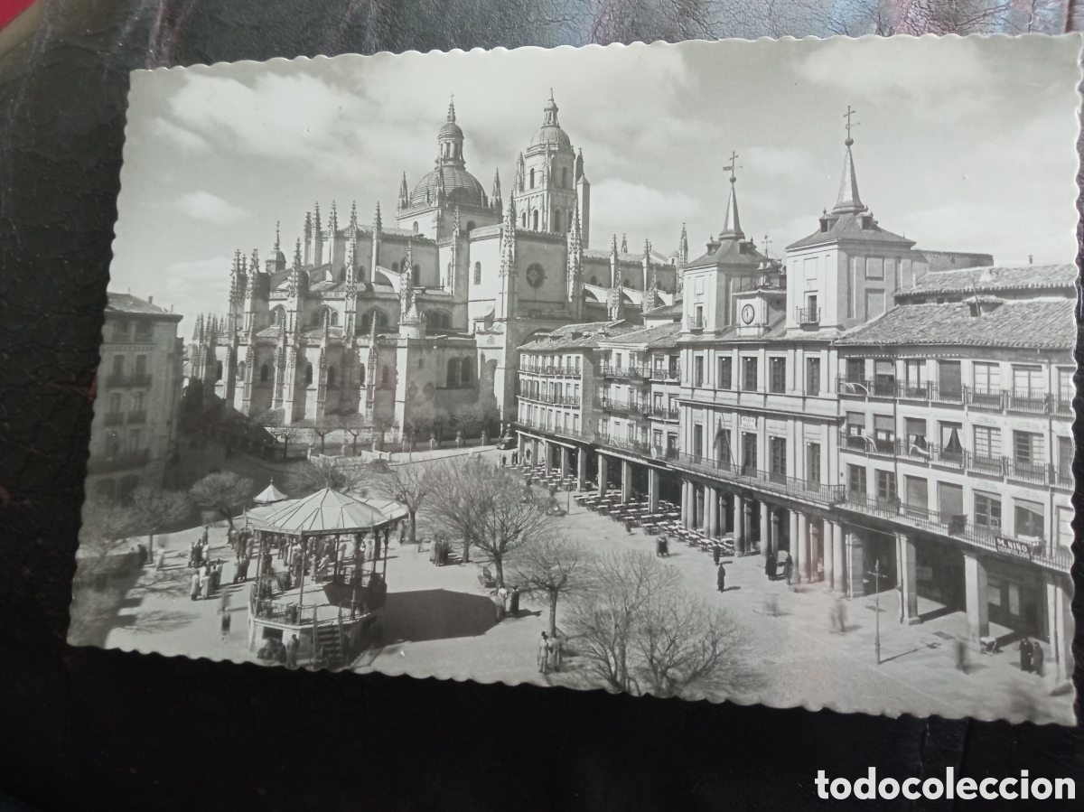 Postales: Antigua postal fotogr&aacute;fica, Segovia, Plaza del General Franco