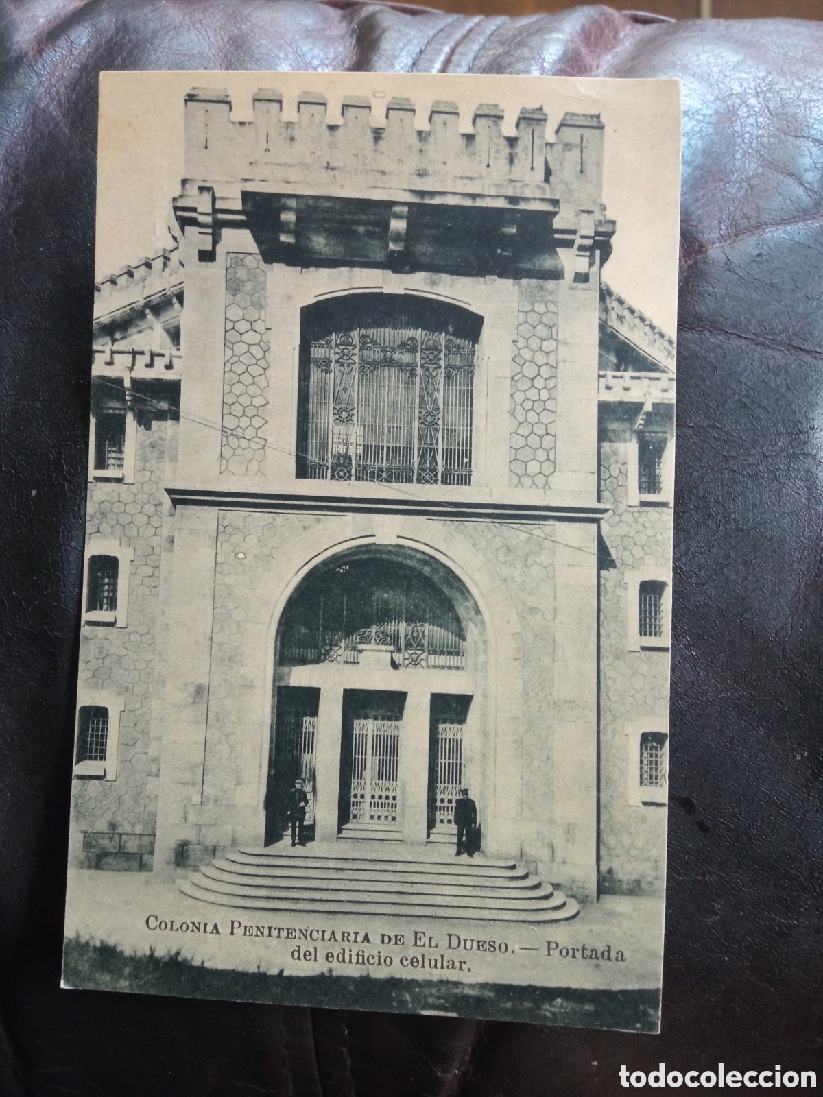 Postales: Antigua postal fotogr&aacute;fica, Colonia penitenciaria de El Dueso, Sellada y matasellada