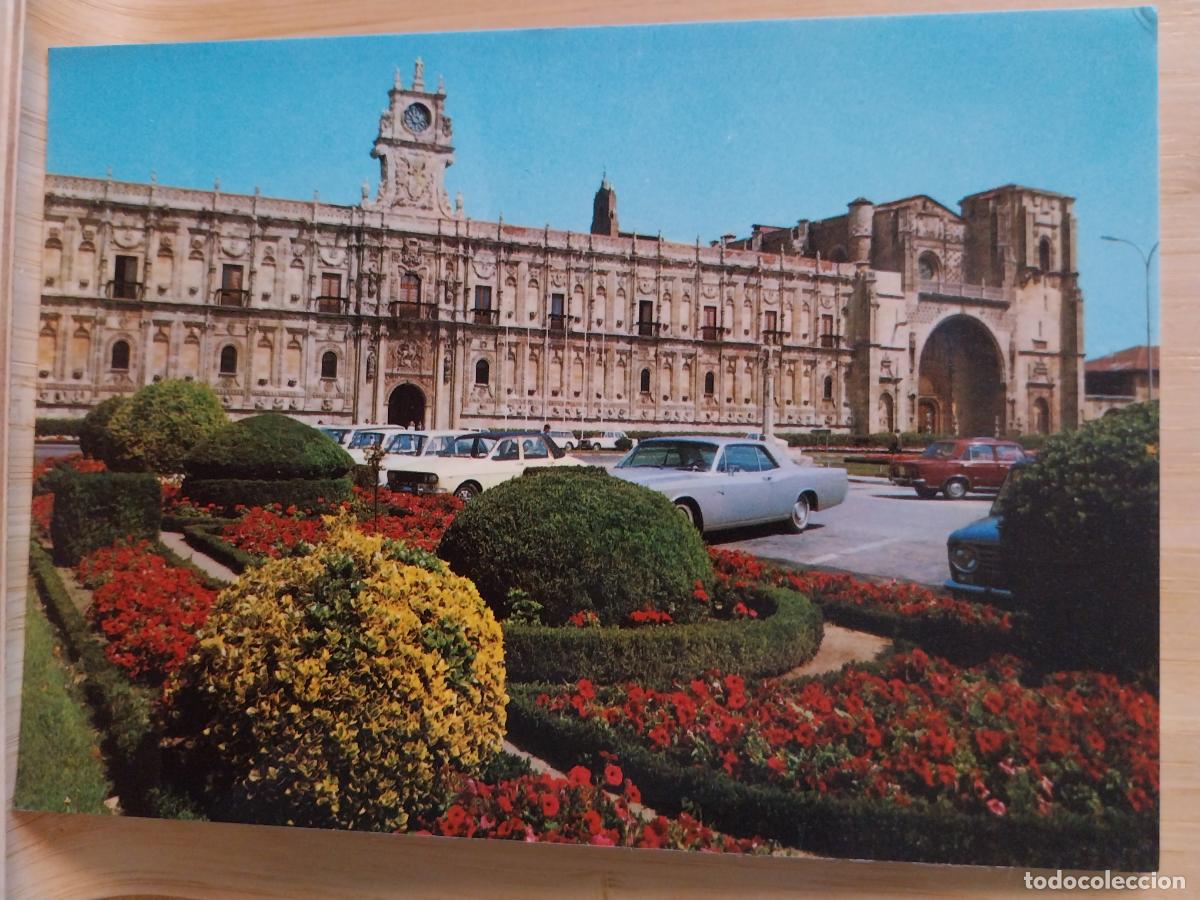 Postales: LEON SAN MARCOS HOSTAL ED PERLA 2660 SC ORIGINAL COCHES CL&Aacute;SICOS