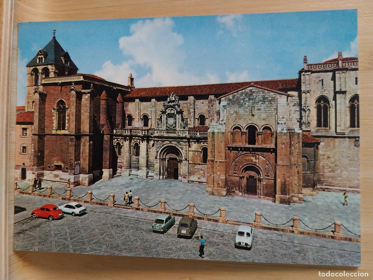Postais: LEON BASILICA DE SAN ISIDORO ED HIJOS F ALONSO 41 SC ORIGINAL COCHES CL&Aacute;SICOS