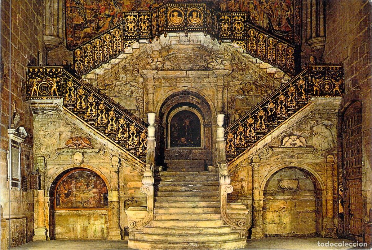 Postales: Postal de la Escalera Dorada de Diego de Siloe, Catedral de Burgos