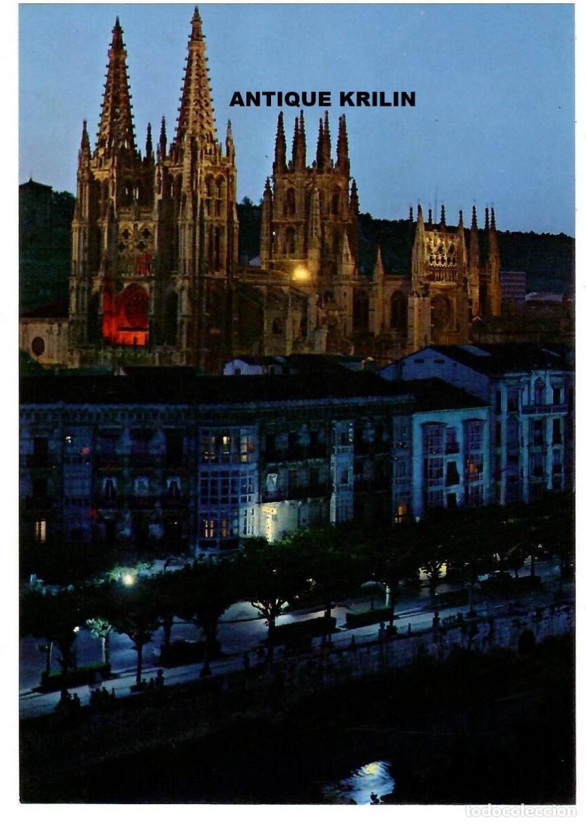 Postales: BURGOS N&ordm; 38 LA CATEDRAL , NOCTURNA / EDICION INTER / SIN FRANQUEAR