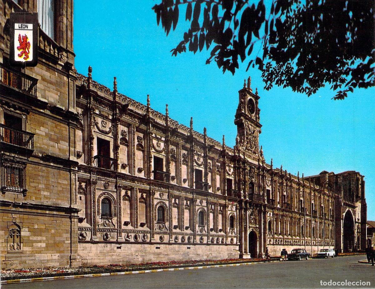 Postales: Postal del Hostal San Marcos en Le&oacute;n, Fachada Hist&oacute;rica