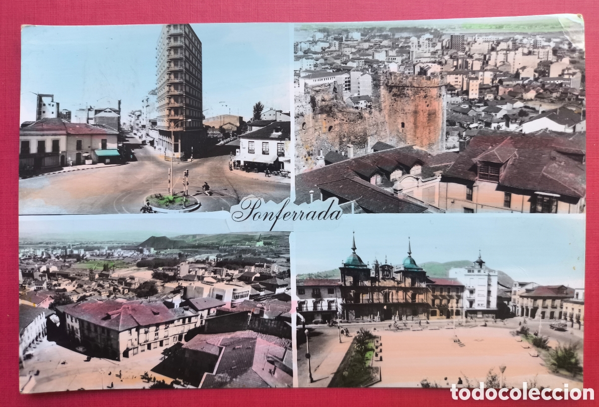Postales: PONFERRADA POSTAL FOTOGR&Aacute;FICA COLOREADA LE&Oacute;N C. 1965