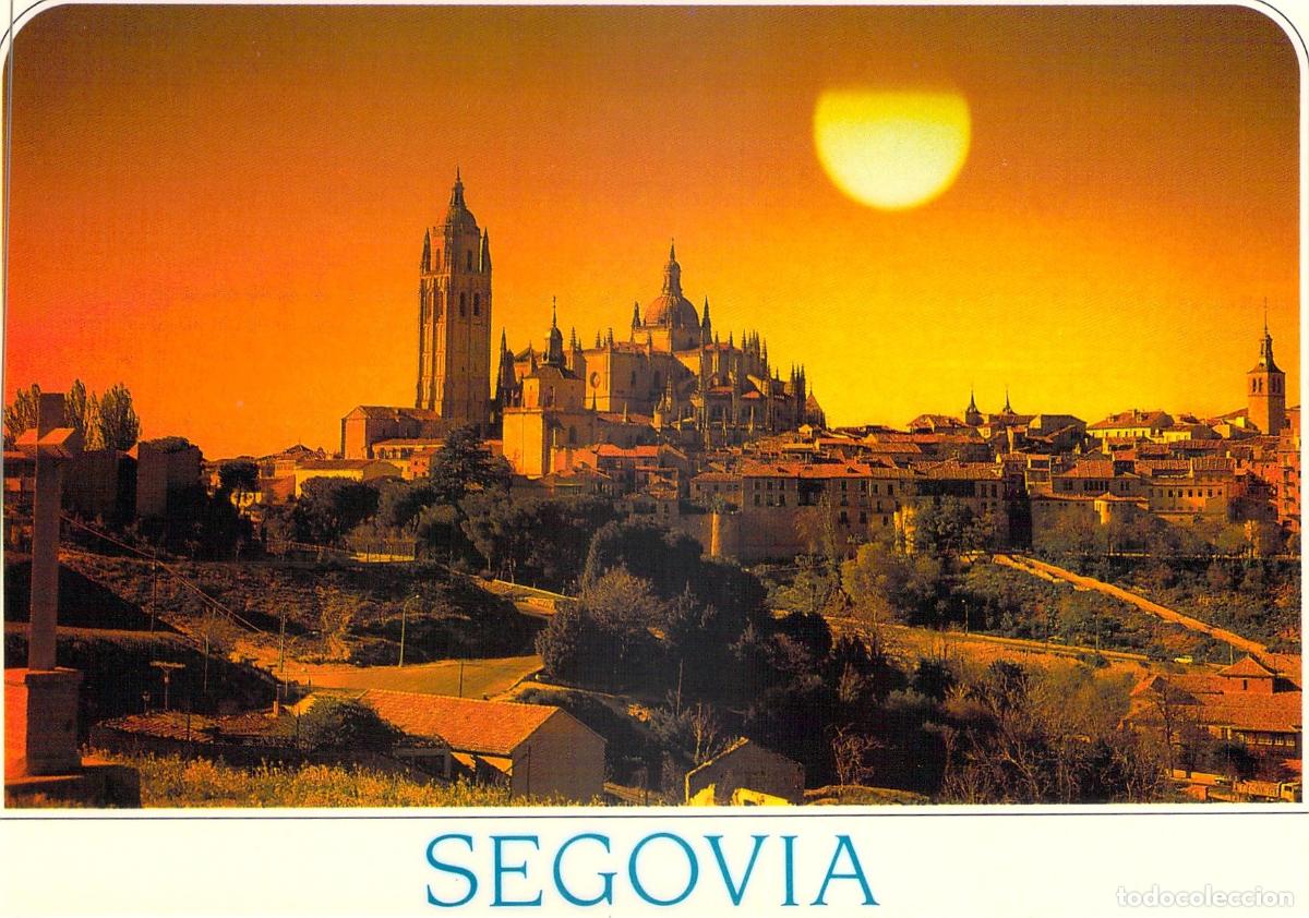 Postales: Postal de la Catedral de Segovia al Atardecer
