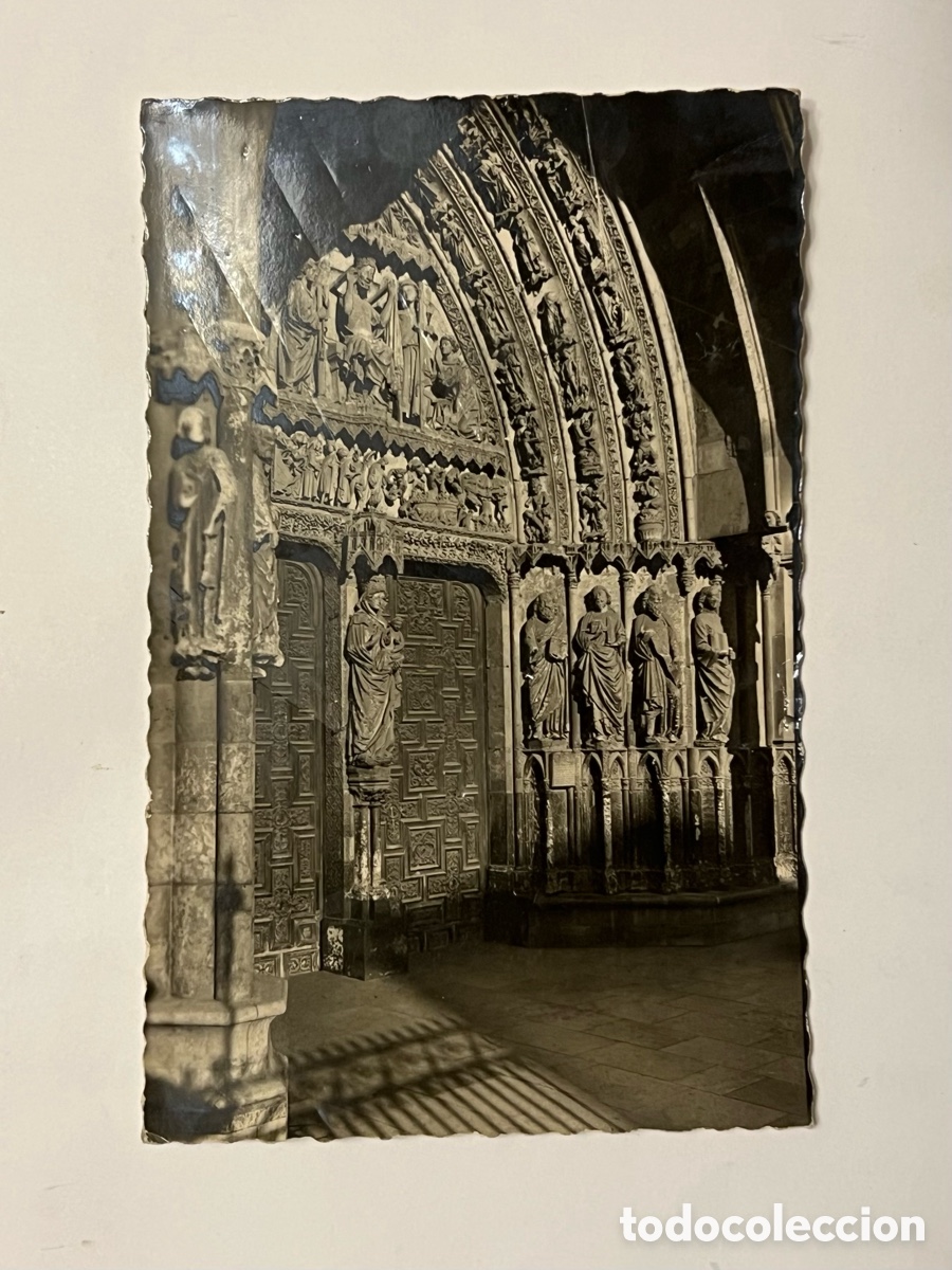 Postais: LE&Oacute;N. Postal No.23, Catedral. Puerta de Ntra Sra La Blanca. Detalle. Edic. Garc&iacute;a Garrabella