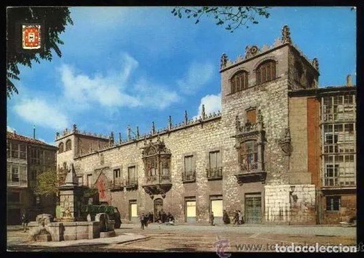 Postales: Burgos. *Palacio del Condestable* Edificio con escudo de Falange. Nueva. - Foto 1