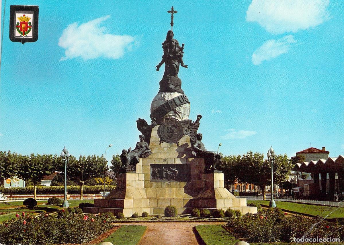 Postales: Postal Monumento a Crist&oacute;bal Col&oacute;n y Jardines en Valladolid