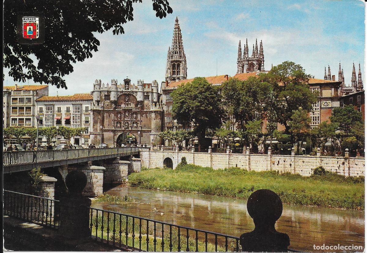 Postales: [POSTAL] Puente y arco de Santa Mar&iacute;a. Burgos (sin circular)
