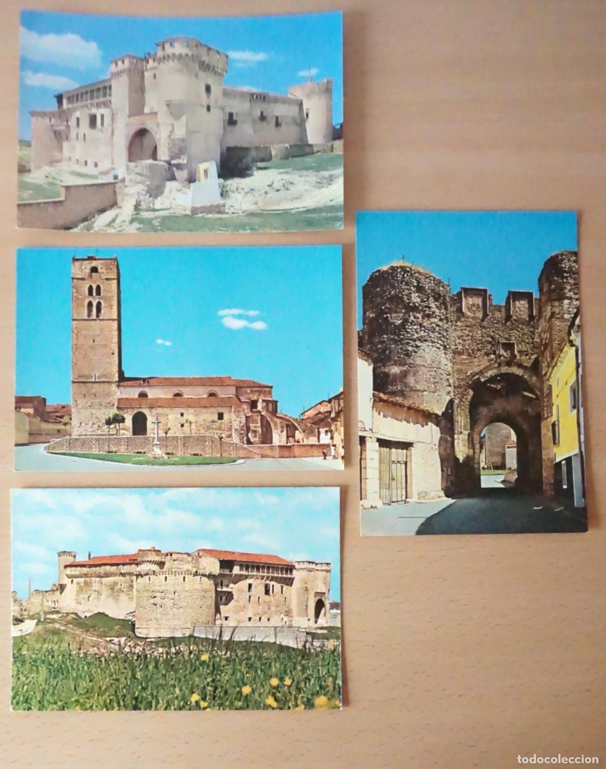 Postales: 4 postales de Cuellar (Segovia), sin circular pero con una nota en el reverso que pone 21-4-73