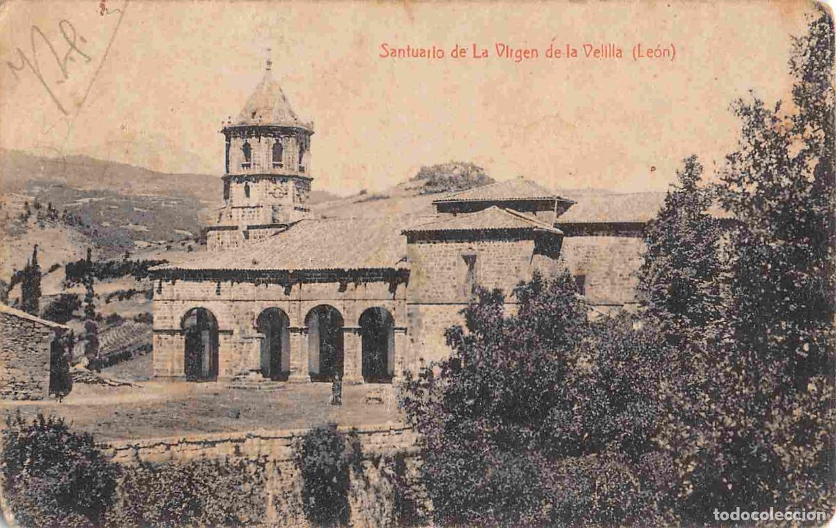 Postcards: Postal TOP Santuario de la Virgen de la Velilla (Valderrueda Le&oacute;n) Circa 1915 Nunca en TC