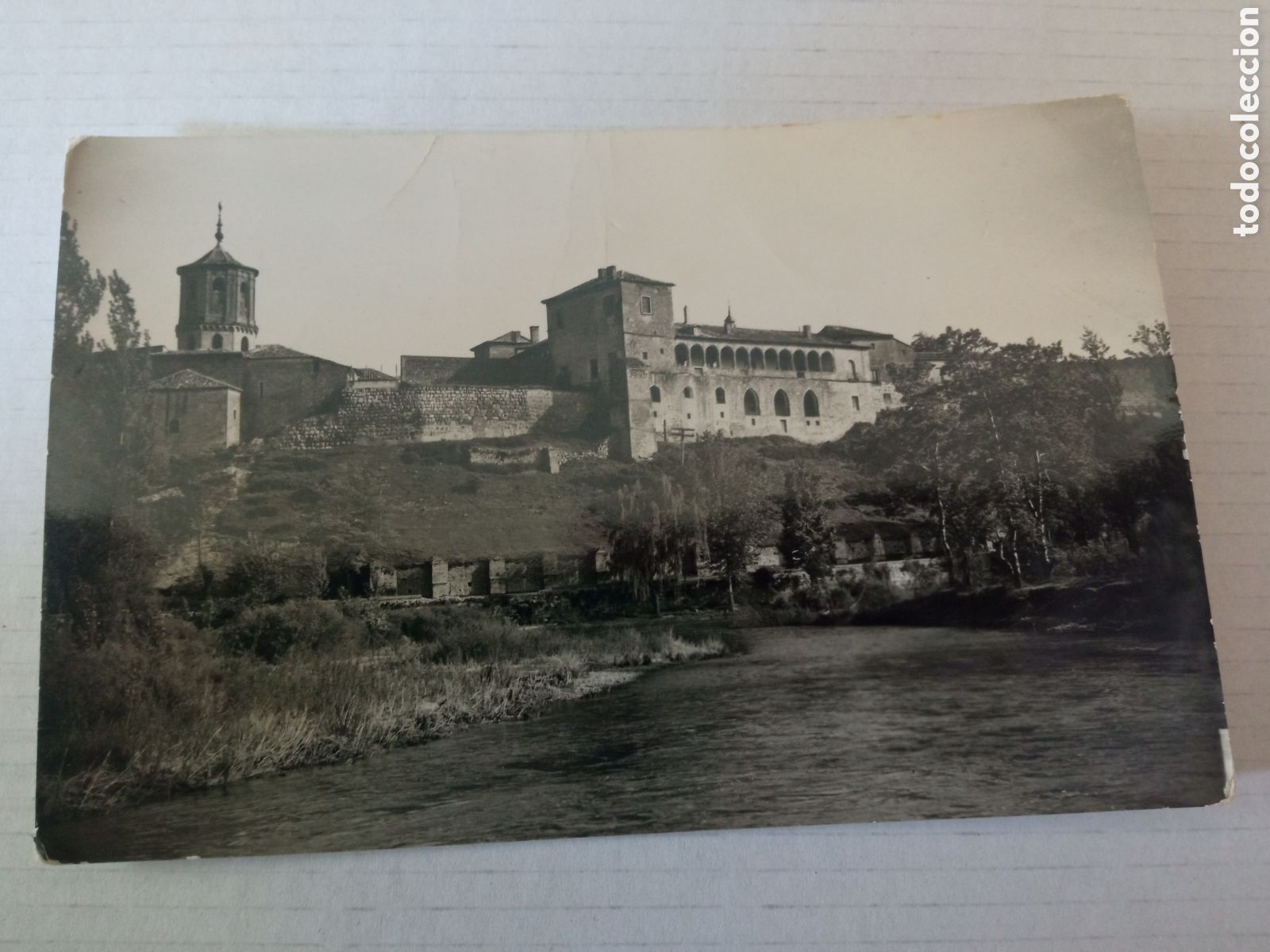 Postales: Antigua postal fotogr&aacute;fica, Almazan (Soria) Vista sobre el R&iacute;o Duero de 1961
