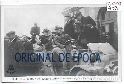 Postales: (PS-80277)POSTAL FOTOGRAFICA DE SEGOVIA-S.M.EL REY Y MR.LOUBET SALIENDO EN AUTOMOVIL DE LA ESTACION
