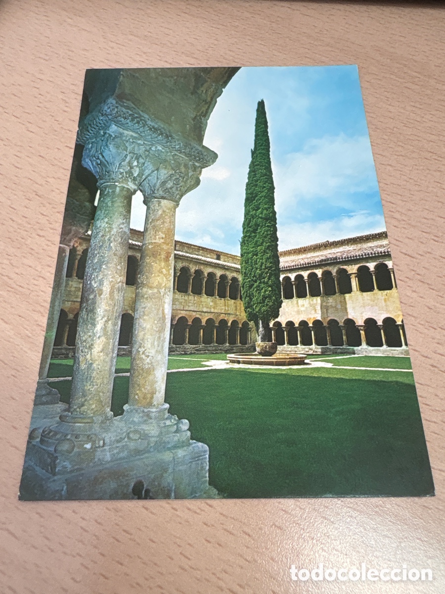 Postales: ABADIA DE SANTO DOMINGO DE SILOS-CLAUSTRO ROMANICO-SONETO EL CIPRES DE SILOS. Gerardo Diego. ASM