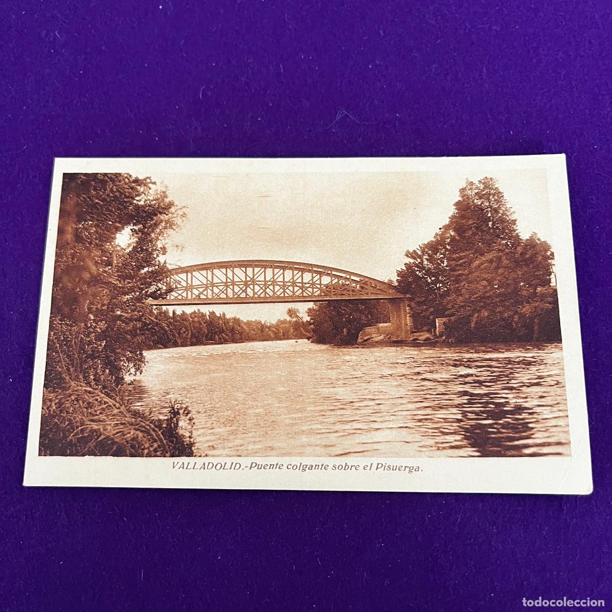 Postales: POSTAL DE VALLADOLID. PUENTE COLGANTE SOBRE EL PISUERGA.