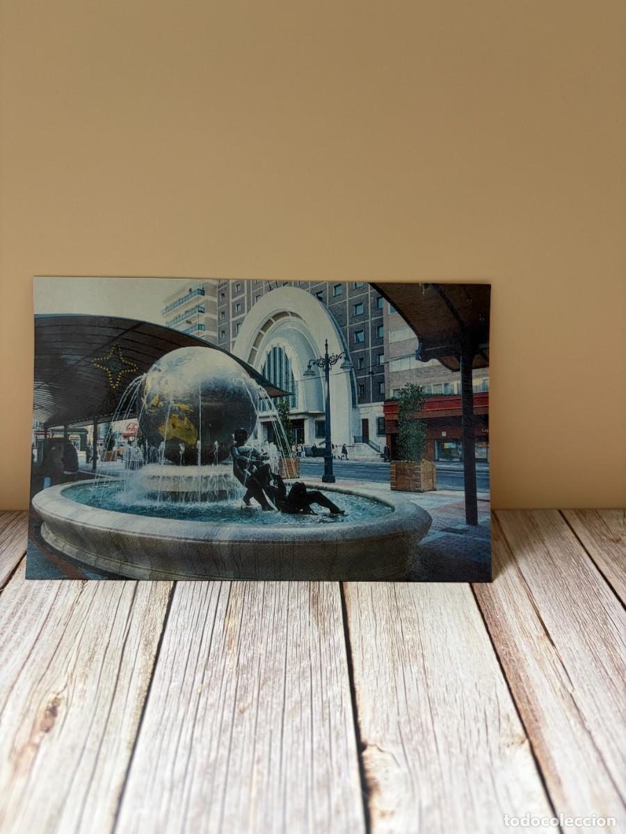 Postales: TARJETA POSTAL. VALLADOLID. 1.- FUENTE. PLAZA ESPA&Ntilde;A. EULOGIO ORTIZ.