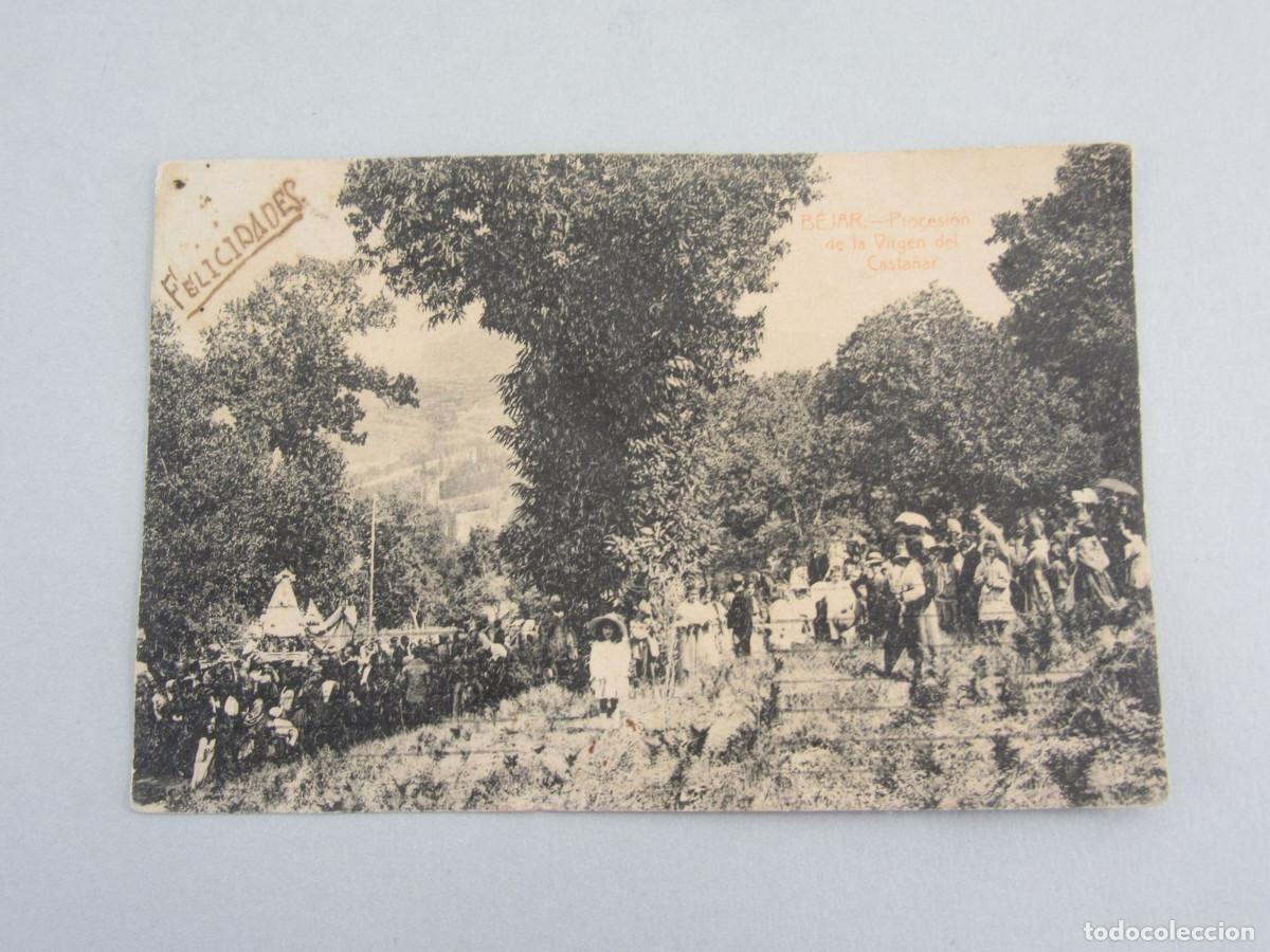Postales: Tarjeta Postal de B&eacute;jar. Procesi&oacute;n de la Virgen del Casta&ntilde;ar. Casta&ntilde;eira, &Aacute;lvarez y Levenfeld.