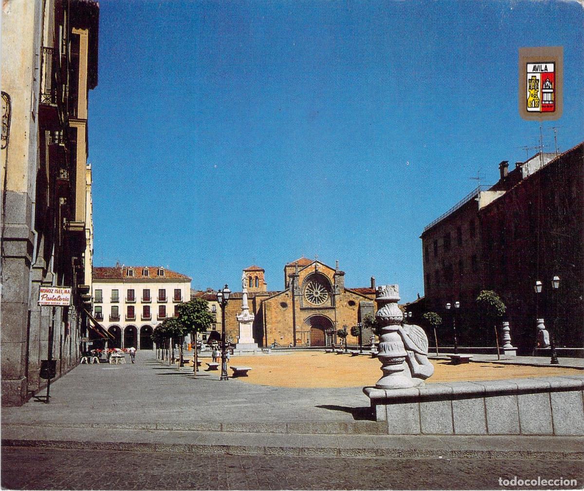 Postales: Postal Plaza de Santa Teresa e Iglesia de San Pedro en Avila