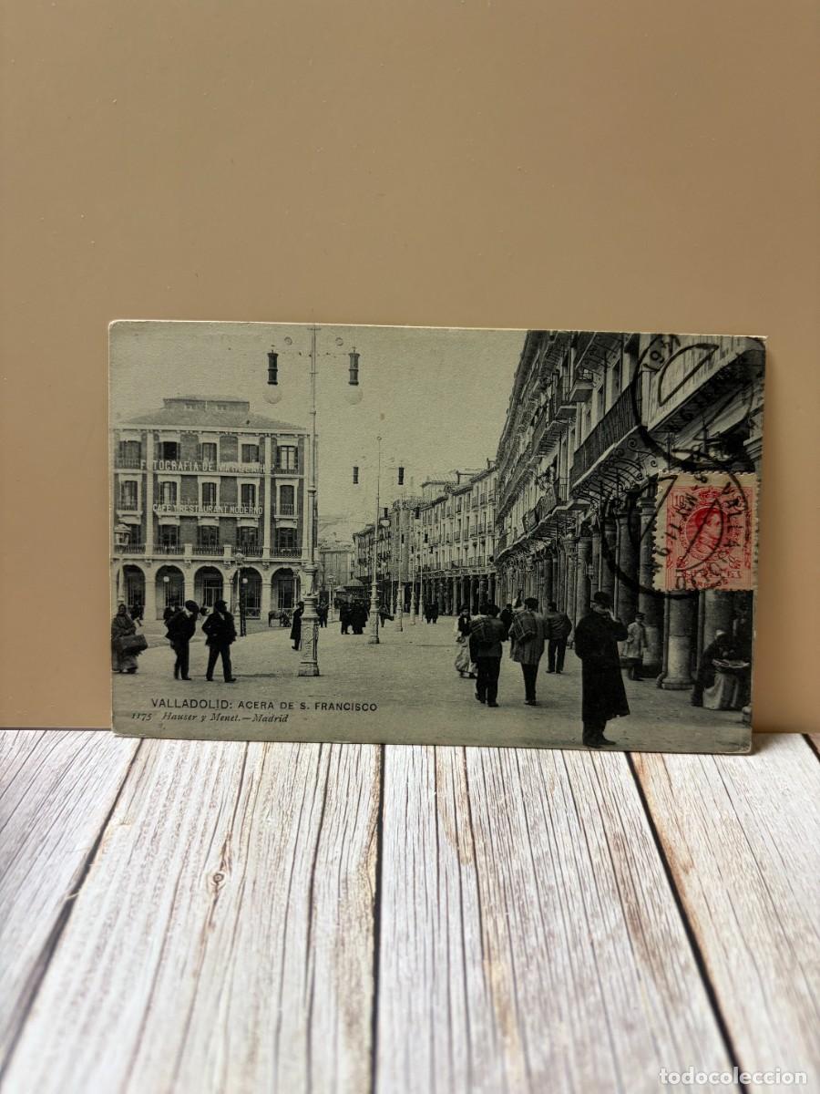 Postales: TARJETA POSTAL. VALLADOLID. ACERA DE S. FRANCISCO. 1175. HAUSER Y MENET.