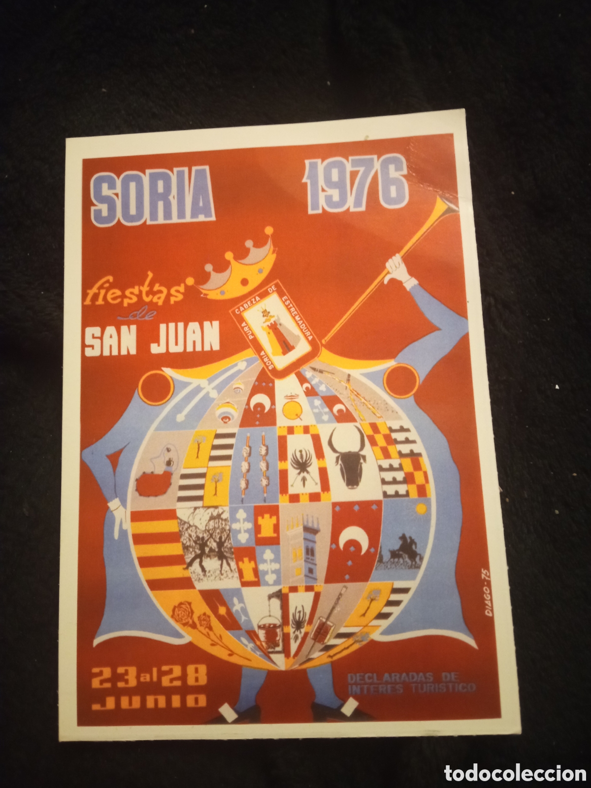 Postales: Tarjeta cartel, Fiestas de San Juan, Soria 1976