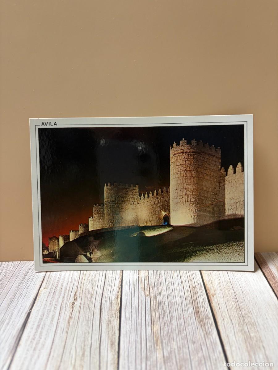 Postales: TARJETA POSTAL. &Aacute;VILA. 73.- MURALLAS. NOCTURNA. EDICIONES ARRIBAS