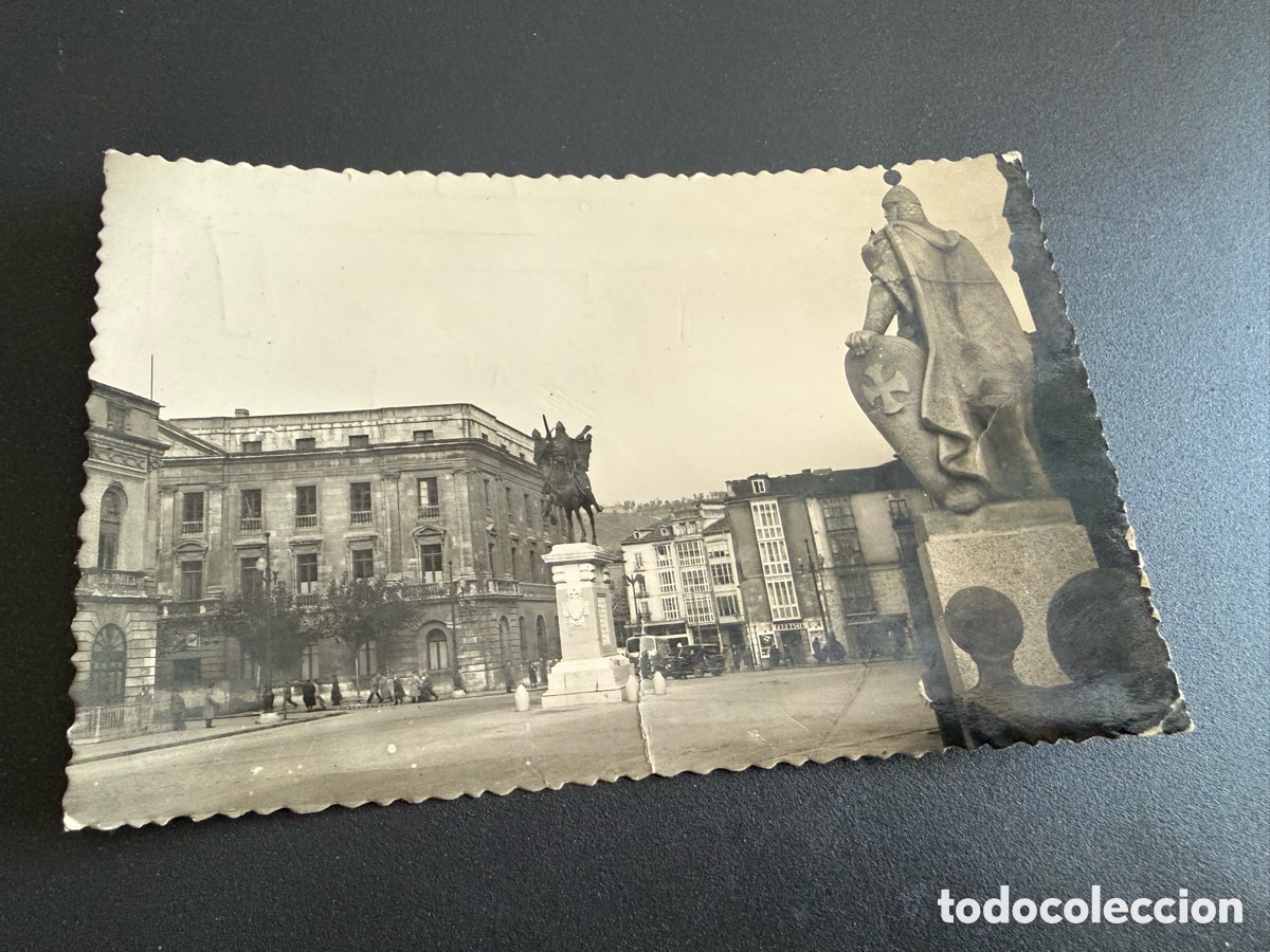 Postales: Postal. BURGOS. Estatua del CID y Entrada Paseo del Espol&oacute;n