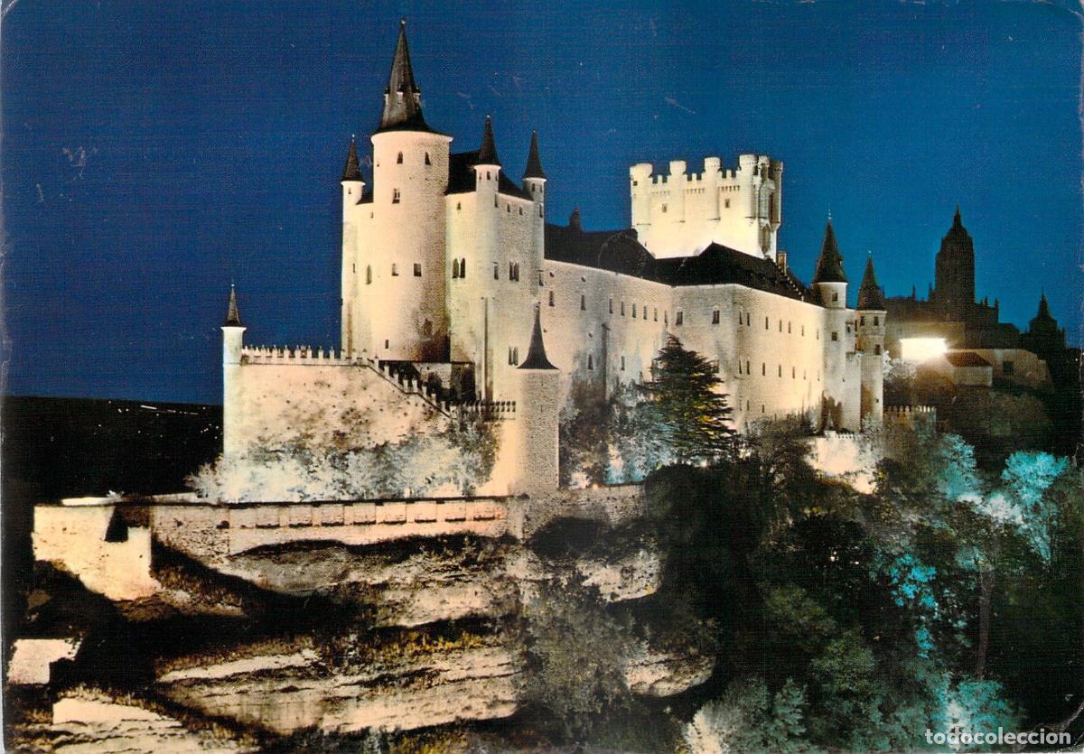 Postales: Postal Tur&iacute;stica del Alc&aacute;zar de Segovia, Vista Nocturna