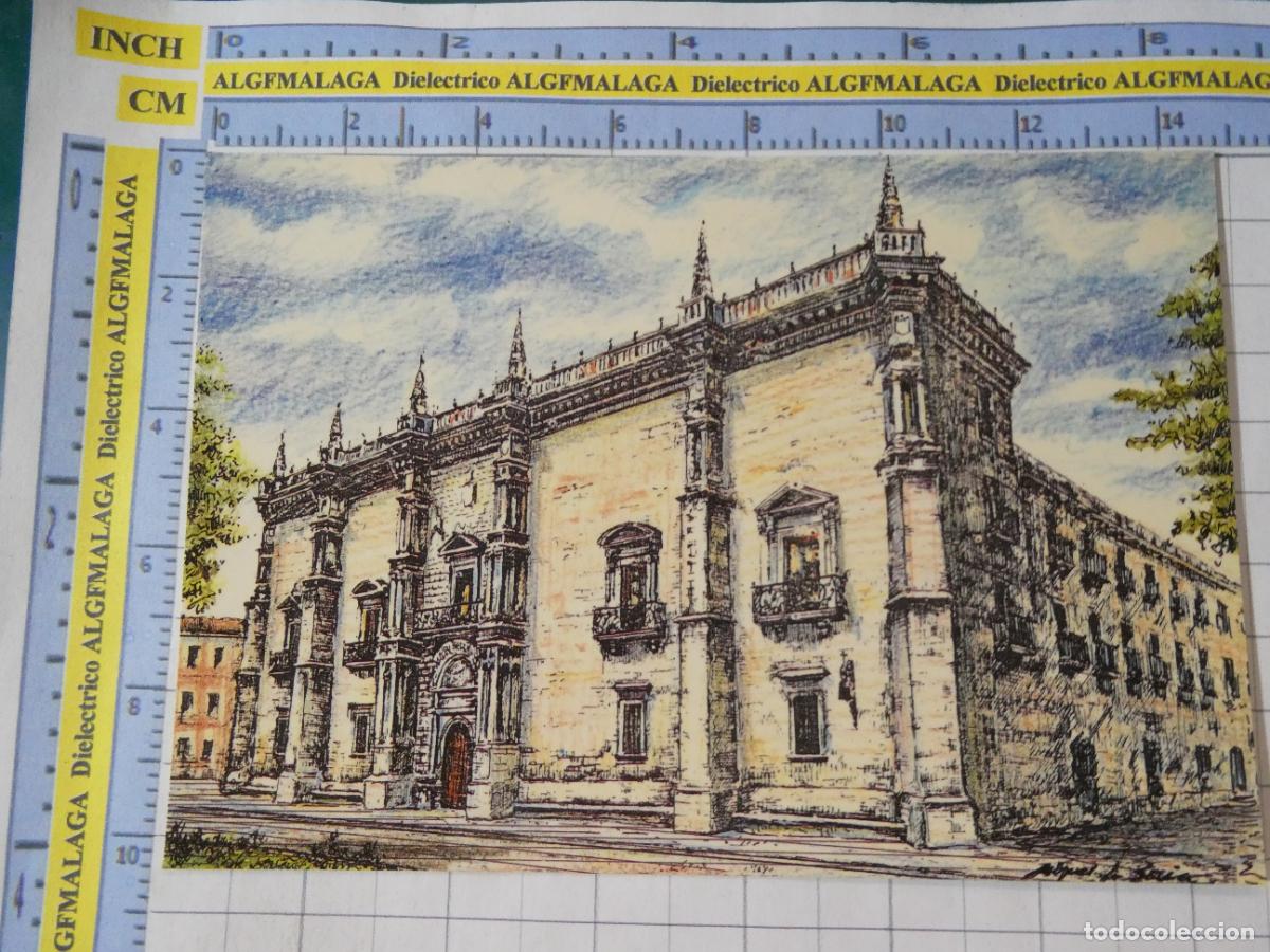 Postales: POSTAL DE VALLADOLID. A&Ntilde;O 1990. DIBUJO PALACIO SANTA CRUZ. 5 MAS. 1410