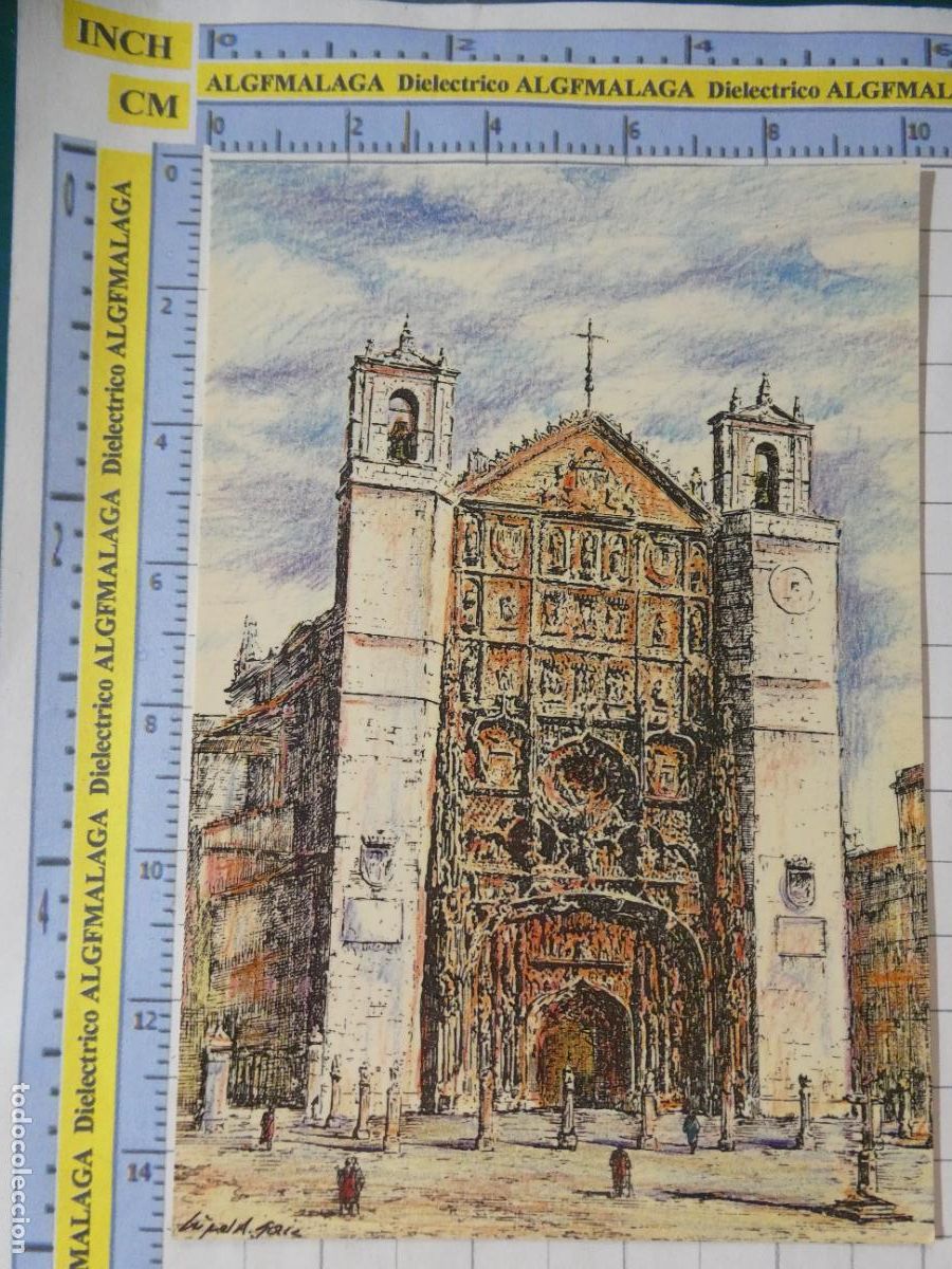 Postales: POSTAL DE VALLADOLID. A&Ntilde;O 1990. DIBUJO IGLESIA DE SAN PABLO 11 MAS. 1419