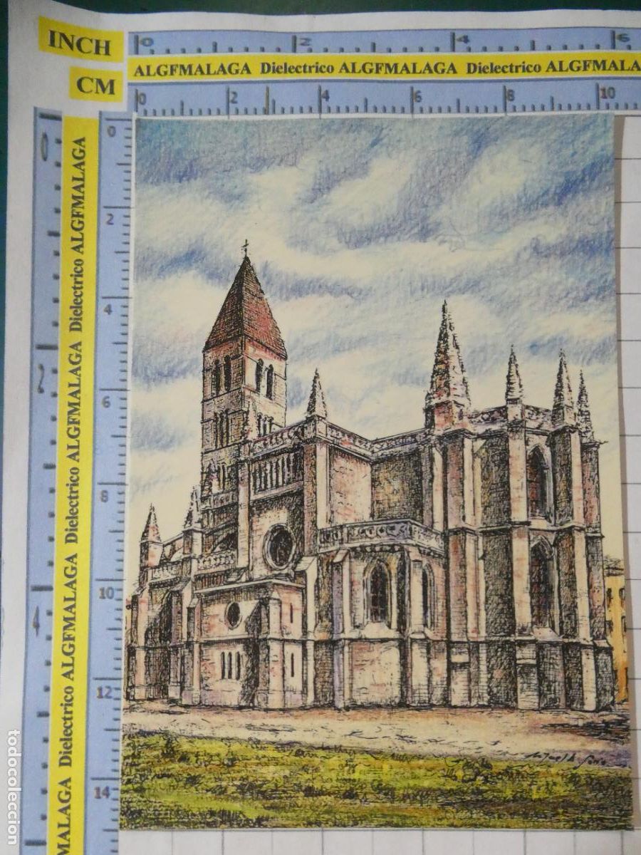 Postales: POSTAL DE VALLADOLID. A&Ntilde;O 1990. DIBUJO IGLESIA DE SANTA MAR&Iacute;A LA ANTIGUA 1 MAS. 1420