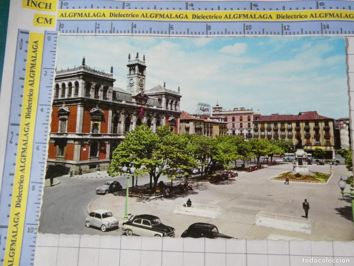 Postales: POSTAL DE VALLADOLID. A&Ntilde;O 1962. PLAZA MAYOR COCHES SEAT 600. 4 GARRABELLA. 1424