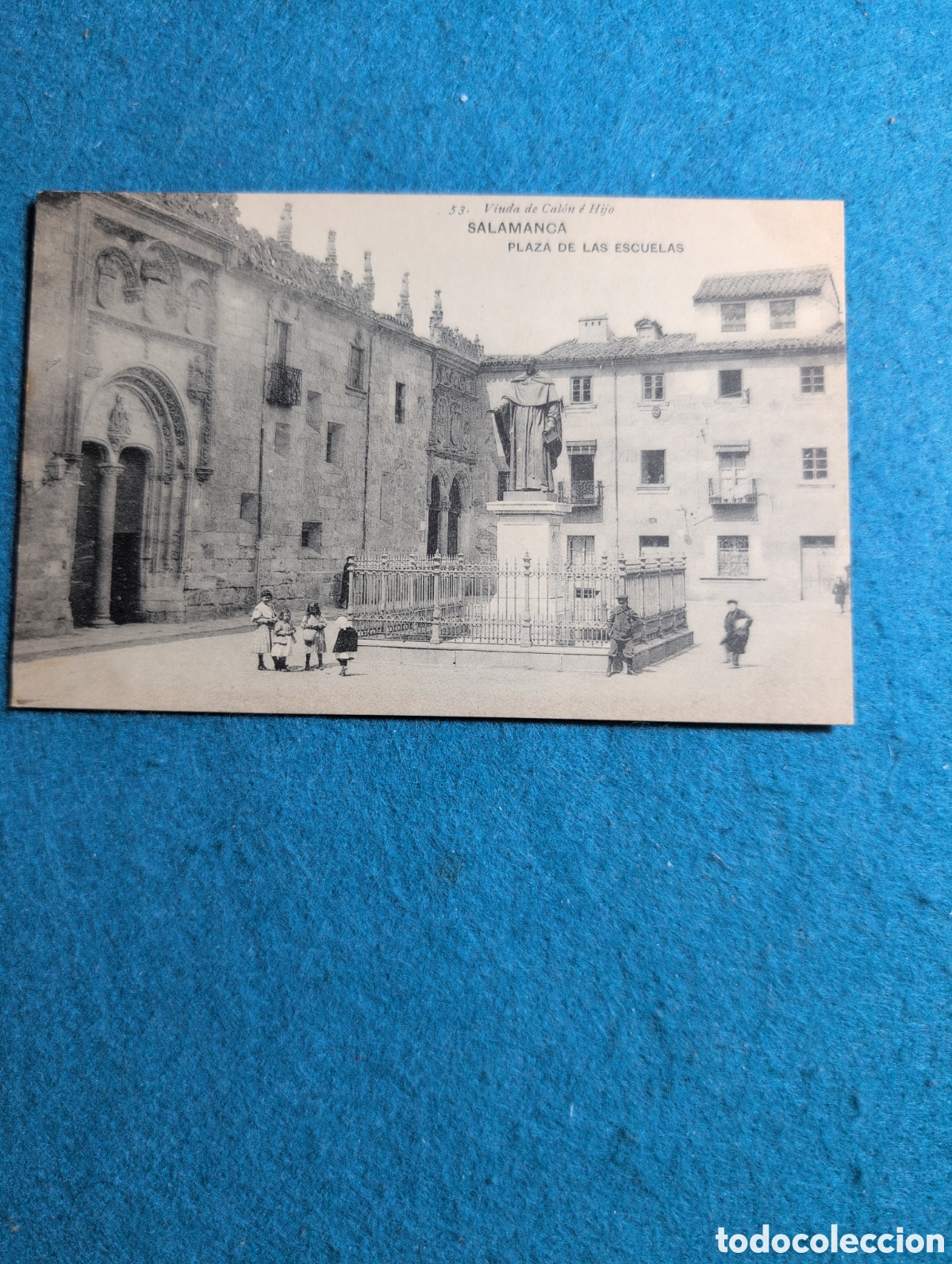 Postales: Hostal Salamanca plaza de las escuelas a&ntilde;os 20