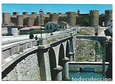 Postales: PUENTE SOBRE EL ADAJA Y MURALLAS.- AVILA