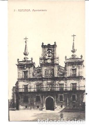 Postais: ANTIGUA POSTAL 2 ASTORGA AYUNTAMIENTO J BUENO