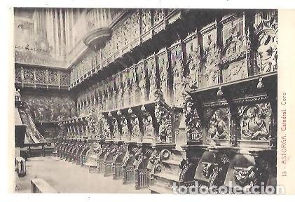 Postales: ANTIGUA POSTAL 13 ASTORGA CATEDRAL CORO