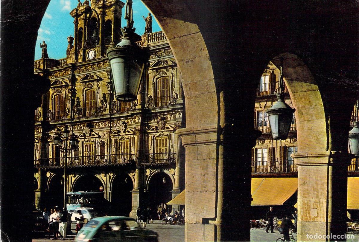 Postales: Postal de la Plaza Mayor y Ayuntamiento de Salamanca