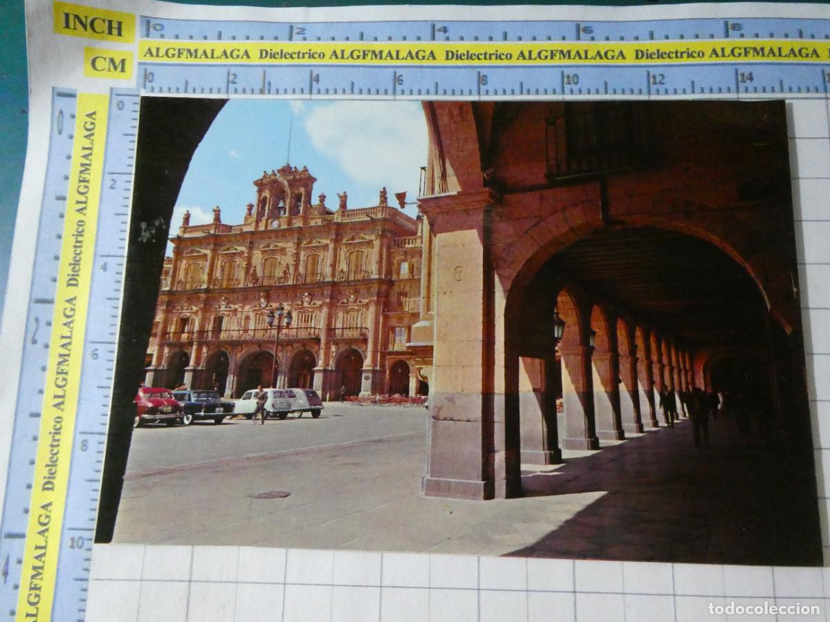 Postales: POSTAL DE SALAMANCA. A&Ntilde;O 1971. PLAZA MAYOR AYUNTAMIENTO. CITROEN 2CV RENAULT 4 34 BARRUECO. 1569
