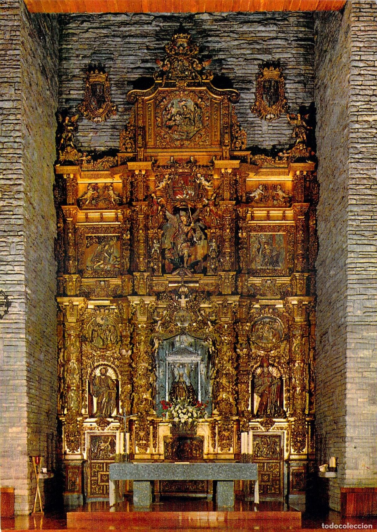 Postales: Postal Santuario de Nuestra Se&ntilde;ora del Camino Le&oacute;n Retablo Barroco