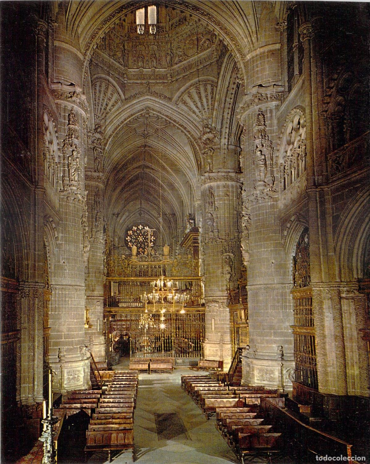 Postales: Postal Catedral de Burgos Nave Mayor Vista General Escudo de Oro